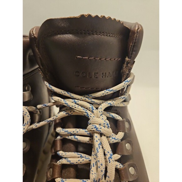Cole Haan Zerogrand Lace‎ Up Boots Size 9.5 Brown Leather Waterproof C33960 main image 6